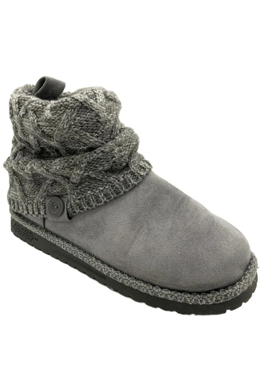 Muk Luks Women's Cuffed Winter Boots Larue Gray - Medium